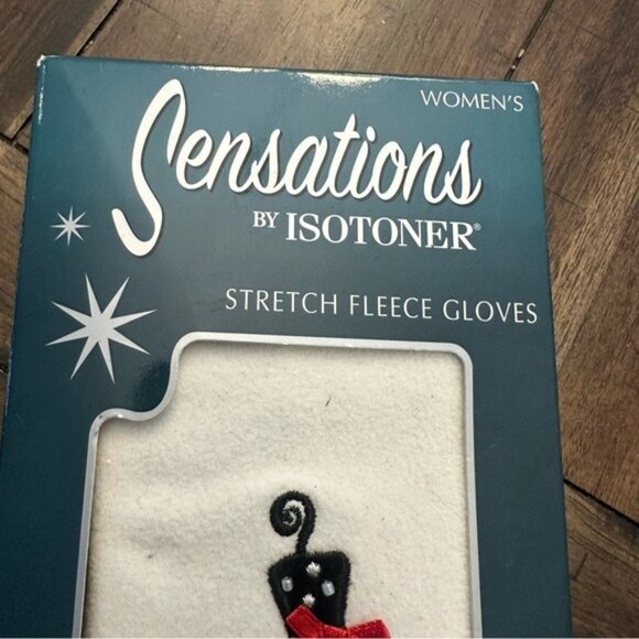 Sensations Isotoner Mannequin Stretch Fleece Gloves White One Size Womens New - Picture 3 of 5